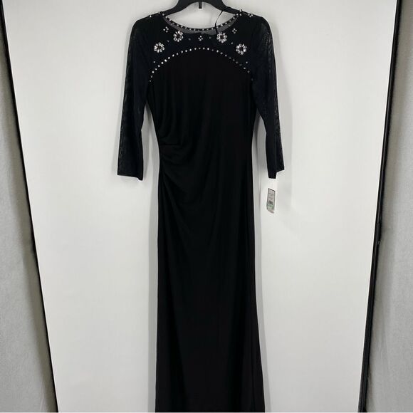 Jessica Howard Dresses & Skirts - Jessica Howard Women’s High Neck Beaded Black Maxi Gown Size 8